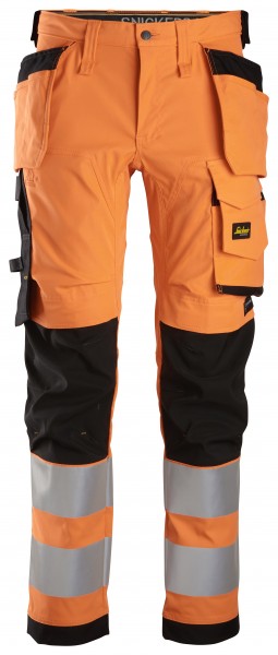 AllroundWork, High-Vis Stretch Trousers Holster Pockets Class 2