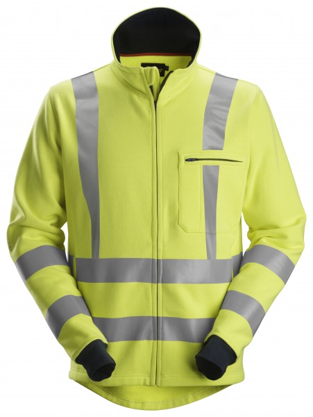 ProtecWork, Sweatshirt mit durchgehendem Reißverschluss, Warnschutzklasse 3