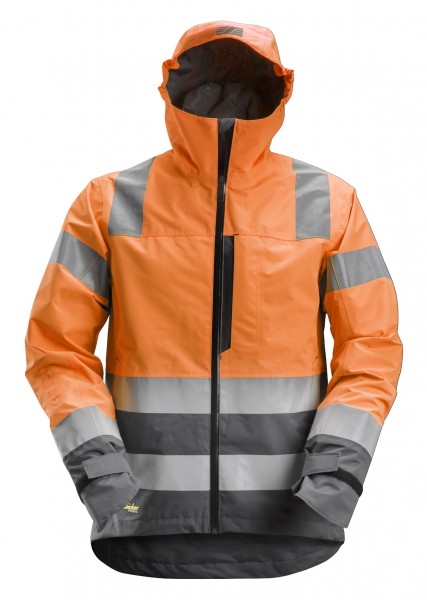 AllroundWork, Wasserdichte Warnschutz-Softshell-Jacke, Warnschutzklasse 3