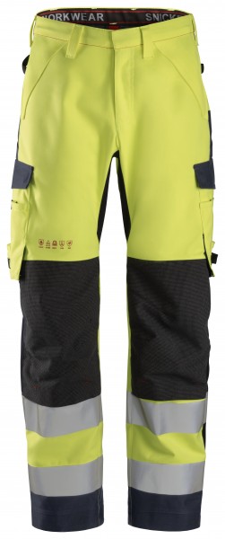 ProtecWork, wasserdichte Softshell-Hose, Warnschutzklasse 2